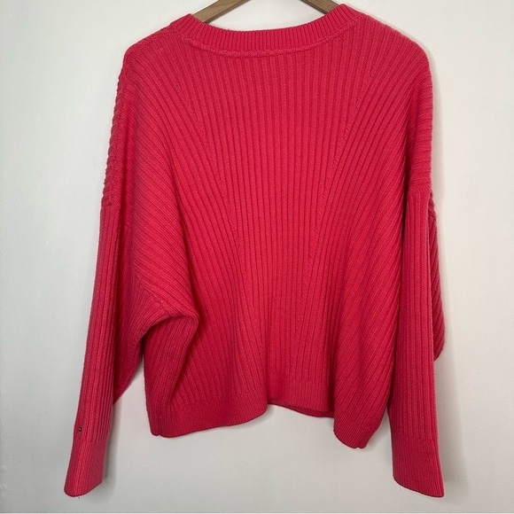Tommy Hilfiger Women's Cable-Knit Drop-Shoulder Pink Sweater Size XL - Picture 3 of 8